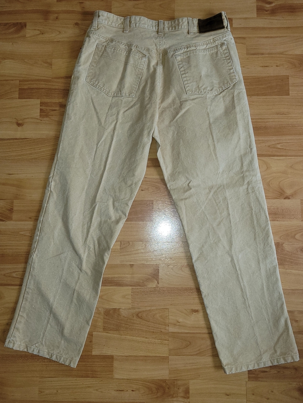 Orvis Beige Tan Chino Khaki Straight Leg Utility Pants, Size 34x32 / 34HX - Picture 6 of 11